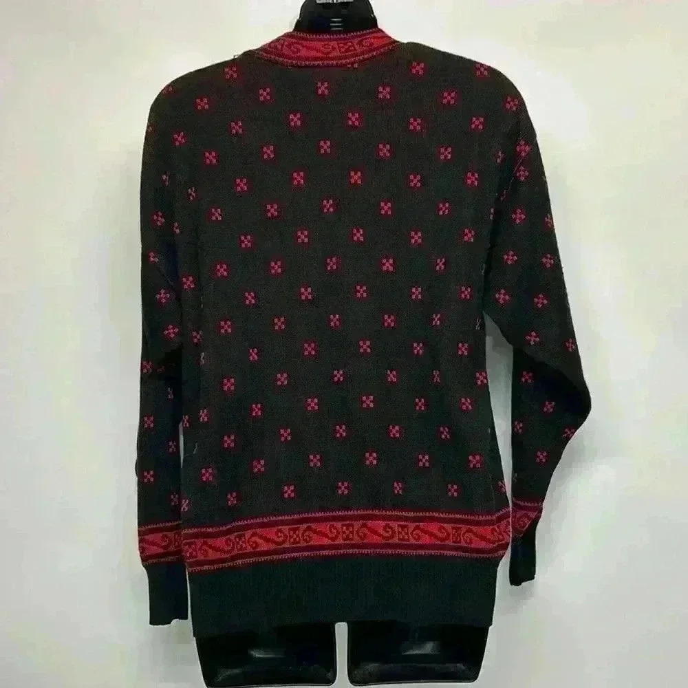 1970s 80s sweater V-neck size small - Picture 4 of 5
